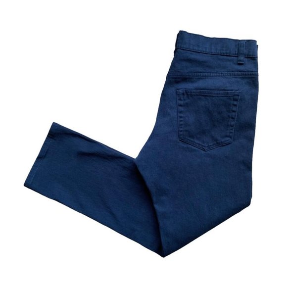 H&M Slim-Fit Cotton Pants | Size 31 | Navy - Picture 1 of 13